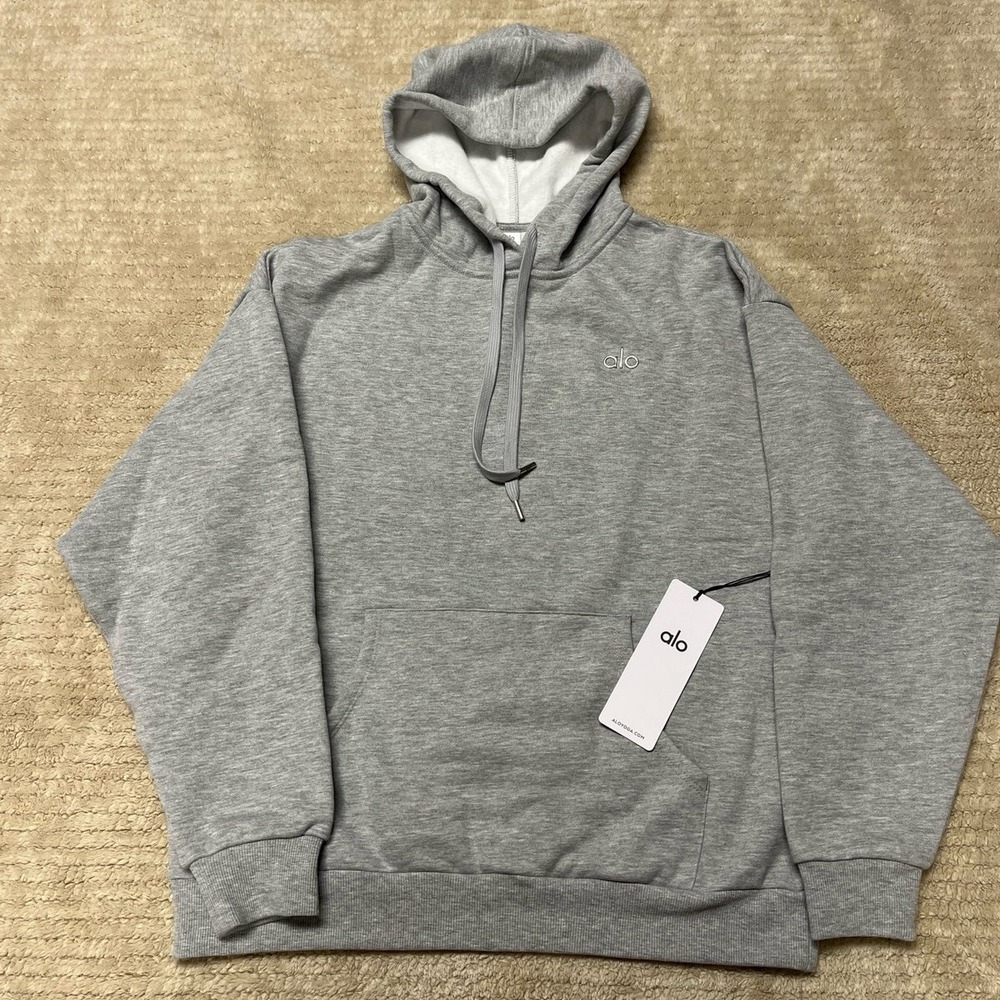 ALO Heather Grey accolade hoodie size large unisex